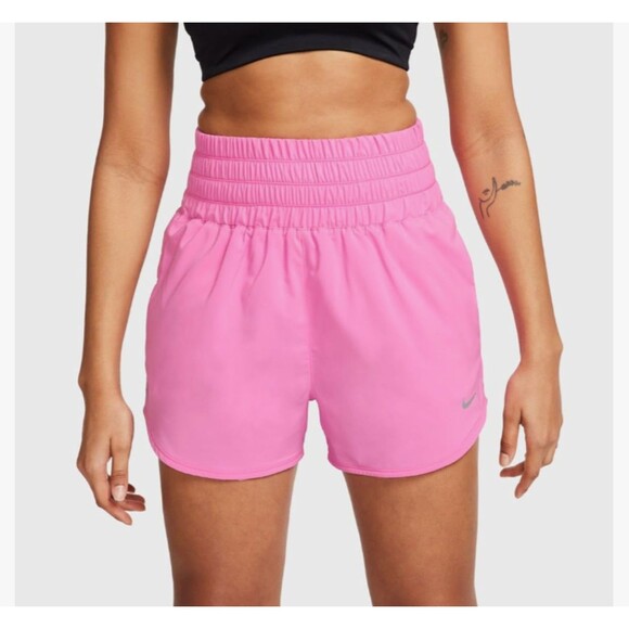 Women's Nike Loose Fit Training Shorts Pink - Picture 1 of 11
